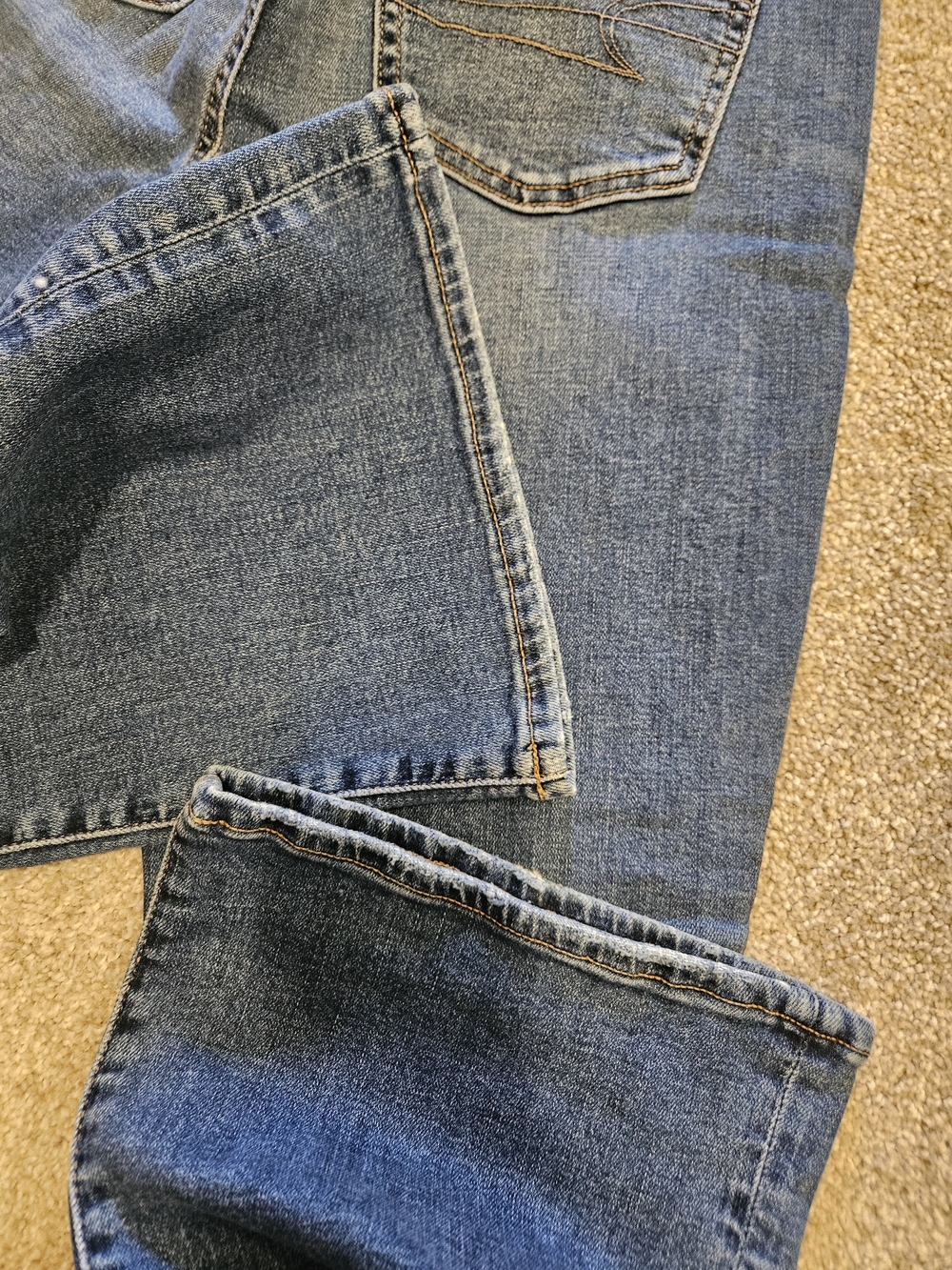 American Eagle Outfitters Mid Wash Kick Boot Jeans 12 X- short - Picture 3 of 8